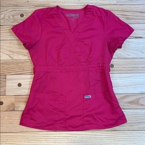 Greys anatomy pink scrub top